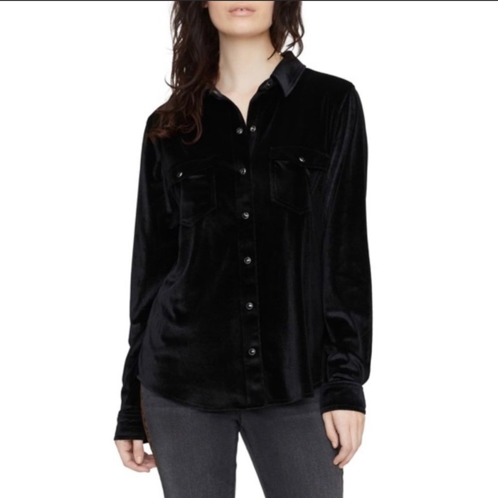 Sanctuary velvet button up blouse